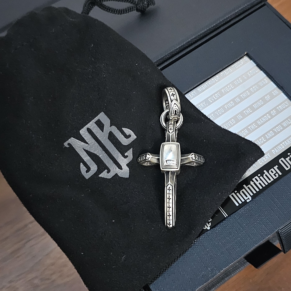 Night Rider Conviction Cross pendant